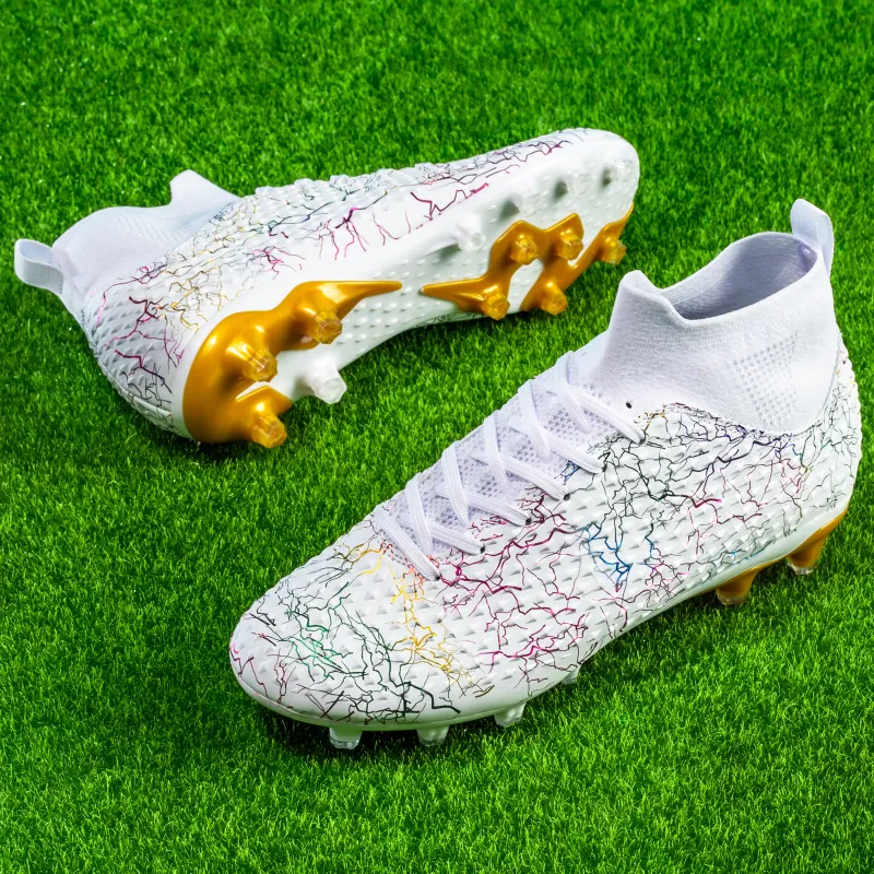 QIUTEXIONG FG Firm Ground Firm Ground, Indoor Slip Resistant Coverage Soccer Shoes Unisex-1
