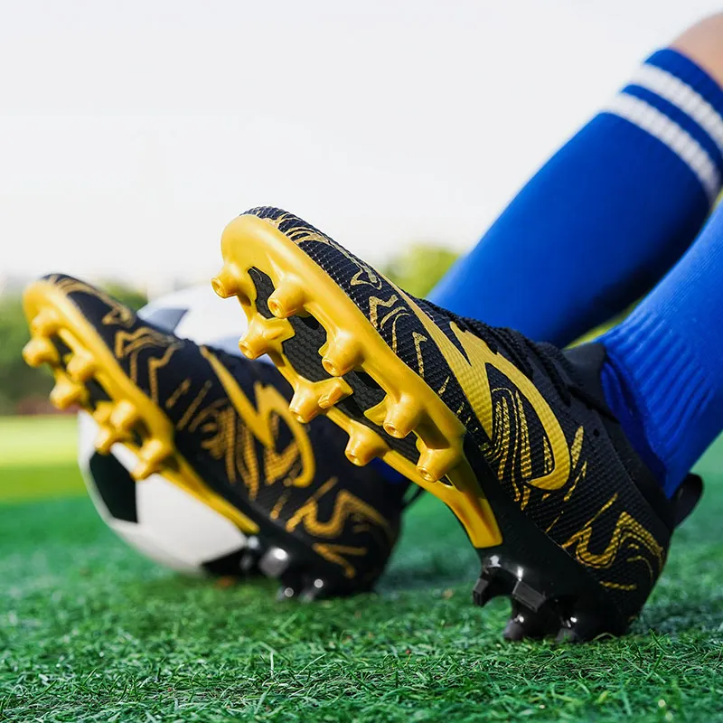 QIUTEXIONG FG Firm Ground Soft Ground, Natural Ground Support Impact Resistant Soccer Shoes Unisex-18