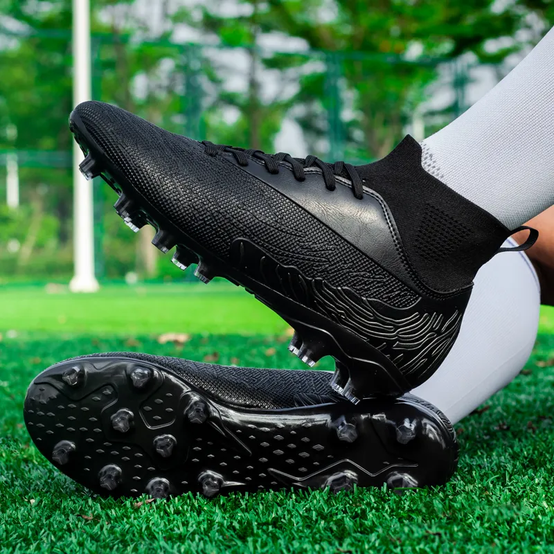 QIUTEXIONG FG Firm Ground Soft Ground Firm Ground Slip Resistant Soccer Shoes Unisex-25