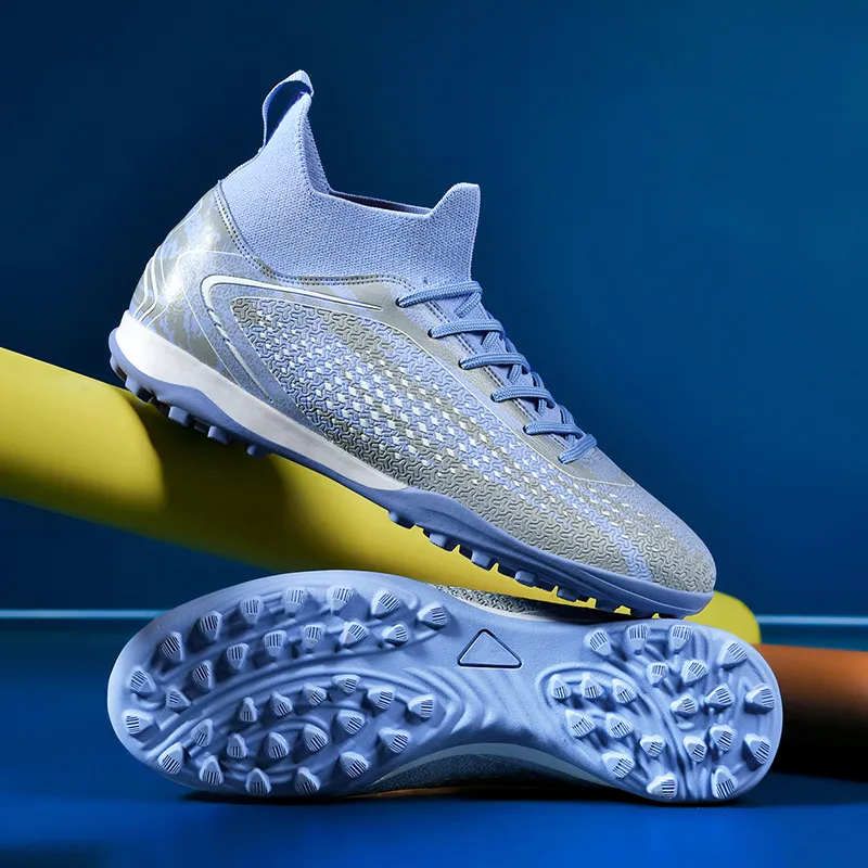 QIUTEXIONG FG Rubber Long Studs TF Rubber Broken Studs Cushioning Impact Resistant Soccer Shoes Unisex-23