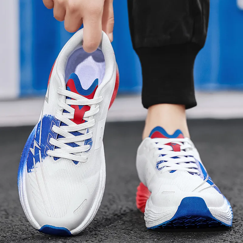 QIUTEXIONG Cushioning Quick Dry Low Top Casual Marathon Training Running Shoes Unisex-4