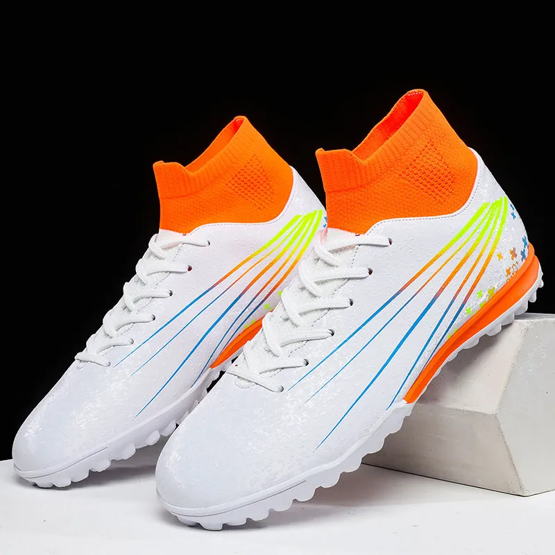 QIUTEXIONG FG Rubber Long Studs TF Rubber Broken Studs Slip Resistant Soccer Shoes Unisex-2