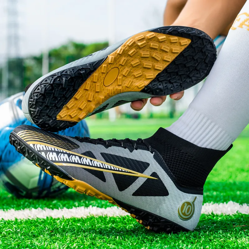QIUTEXIONG Soft Ground Firm Ground Slip Resistant And Breathable Soccer Shoes Unisex-11