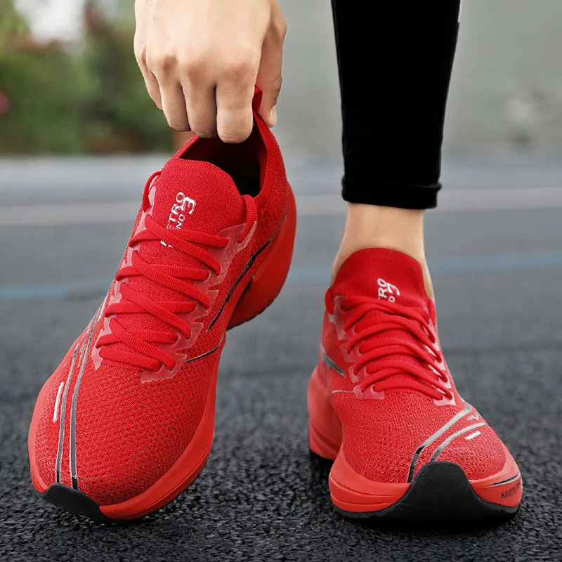 QIUTEXIONG Breathable Low Top Long Distance Running Sprint Running Shoes Unisex-3
