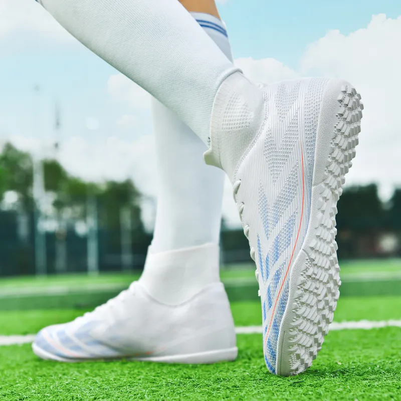 QIUTEXIONG FG Rubber Long Studs TF Rubber Broken Studs Cushioning Support Impact Resistant Soccer Shoes Unisex-10