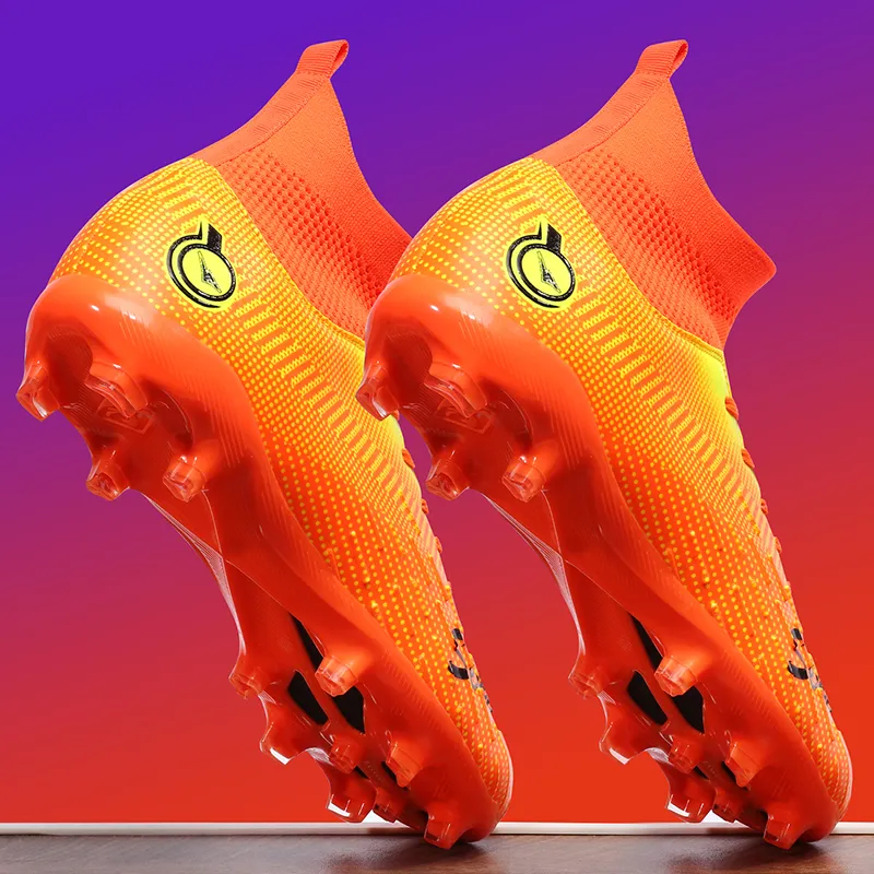 QIUTEXIONG FG Rubber Long Studs TF Rubber Broken Studs Soft Ground Firm Ground Slip Resistant Soccer Shoes Unisex-52