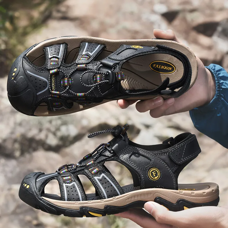 QIUTEXIONG Slip Resistant, Breathable, Anti Collision River Trekking Shoes Men's-14