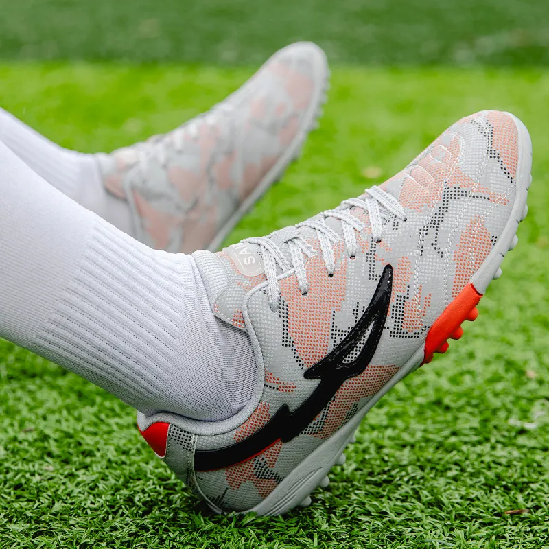 QIUTEXIONG TF Rubber Broken Studs Firm Ground Indoor Slip Resistant Coverage Soccer Shoes Unisex-18