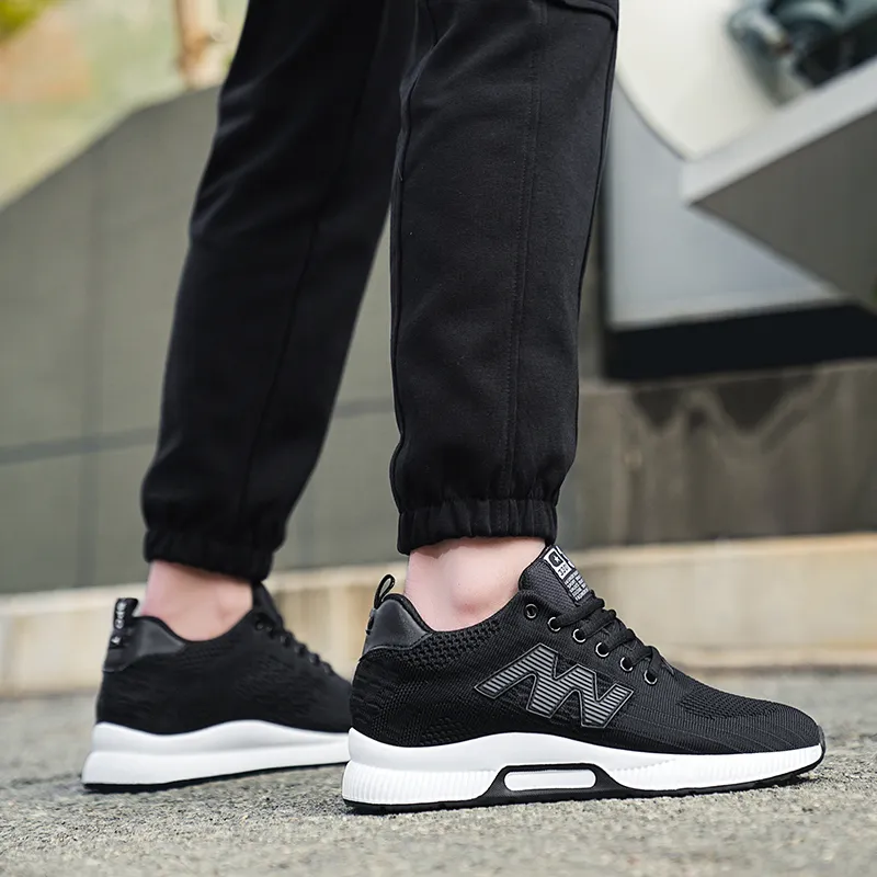QIUTEXIONG Cushioning Anti-Slip Wear-Resistant Breathable Balance Height Increasing Low-Top Casual Shoes Unisex-8
