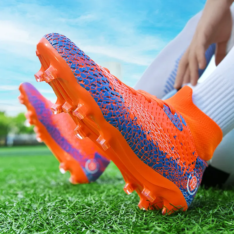 QIUTEXIONG FG Rubber Long Studs TT Rubber Broken Studs Artificial Ground Cushioning Breathable Soccer Shoes Unisex-17
