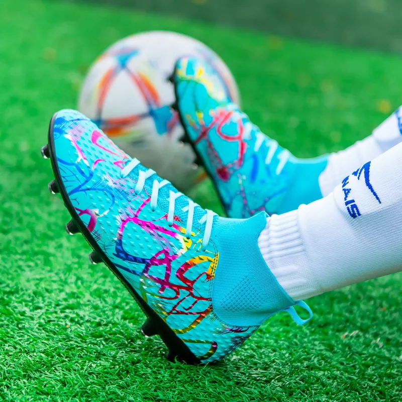 QIUTEXIONG FG Rubber Long Studs TF Rubber Broken Studs Soft Ground Firm Ground Balance Soccer Shoes Unisex-31