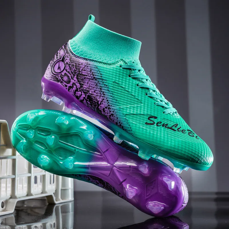 QIUTEXIONG SG Metal Long Studs Soft Ground Slip Resistant Coverage Soccer Shoes Unisex-18