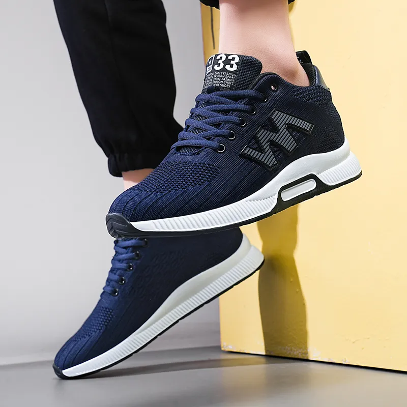 QIUTEXIONG Cushioning Anti-Slip Wear-Resistant Breathable Balance Height Increasing Low-Top Casual Shoes Unisex-3