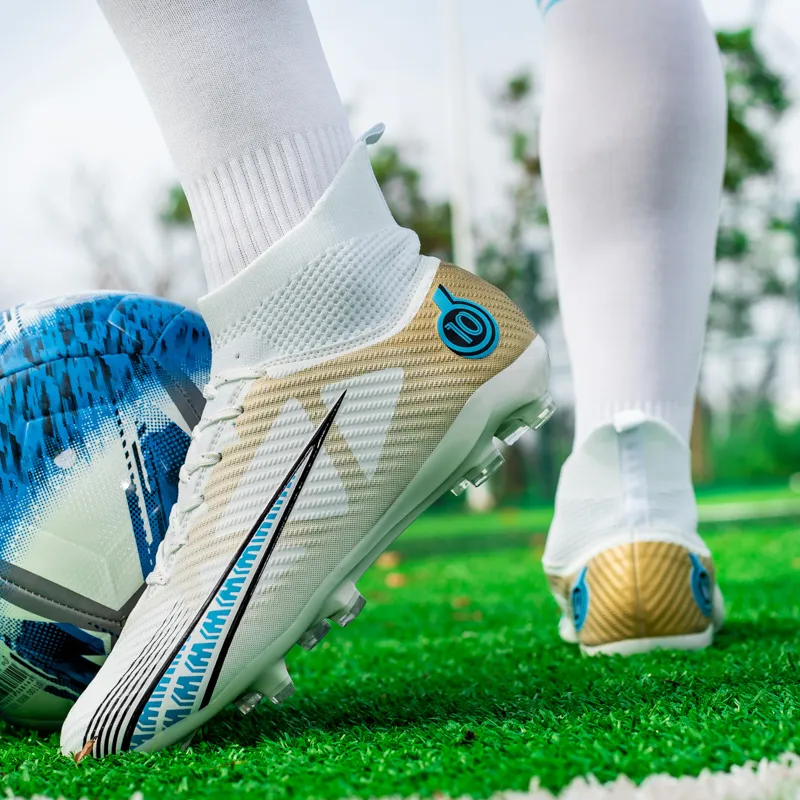 QIUTEXIONG Soft Ground Firm Ground Slip Resistant And Breathable Soccer Shoes Unisex-23
