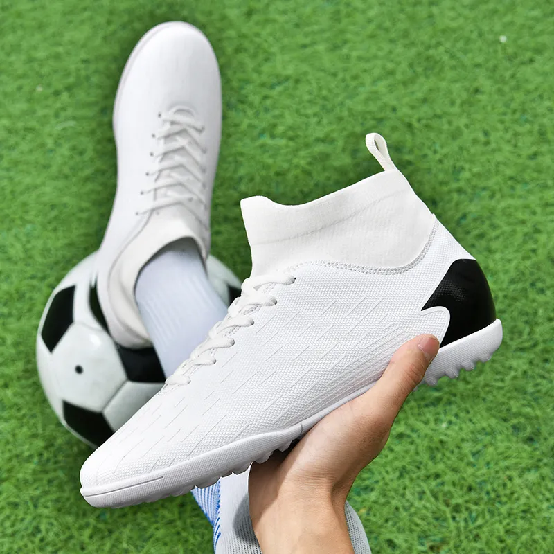 QIUTEXIONG FG Rubber Long Studs TF Rubber Broken Studs Soft Ground Firm Ground Non slip Lightweight Soccer Shoes Unisex-10