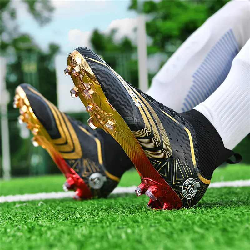 QIUTEXIONG Shock Absorbers With Slip Resistant Features Soccer Shoes Unisex-4