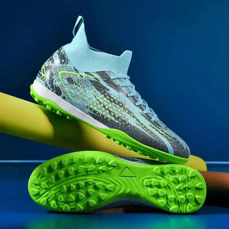 QIUTEXIONG FG Rubber Long Studs TF Rubber Broken Studs Cushioning Impact Resistant Soccer Shoes Unisex-17