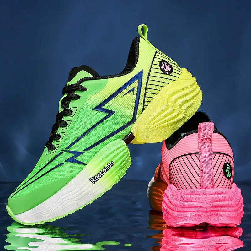 QIUTEXIONG Cushioning Quick Dry Low Top Casual Marathon Training Running Shoes Unisex-22
