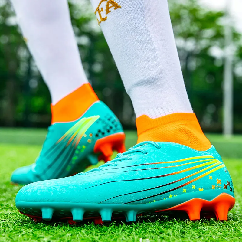 QIUTEXIONG FG Rubber Long Studs TF Rubber Broken Studs Slip Resistant Soccer Shoes Unisex-31