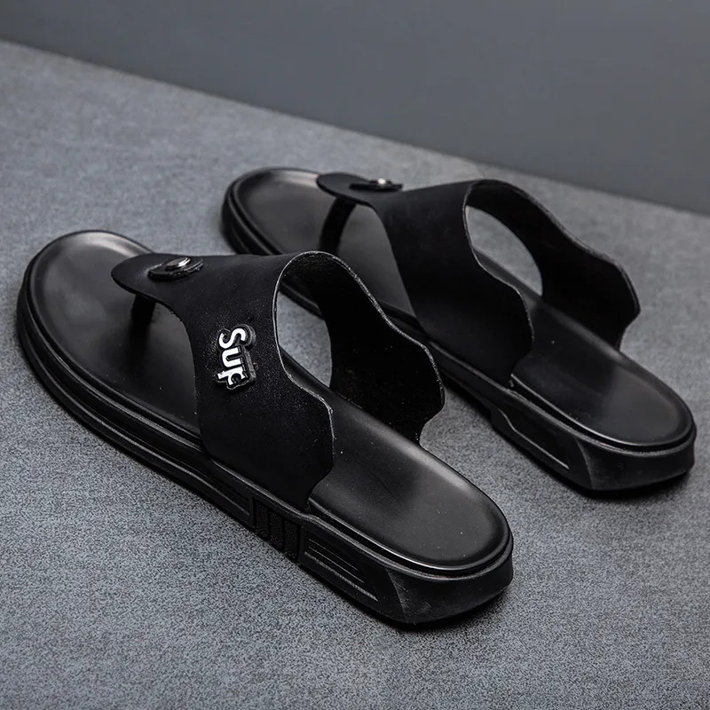 QIUTEXIONG Rubber Sole Totem Odor Resistant Abrasion Resistant Slip Resistant Flip Flops Men's-2