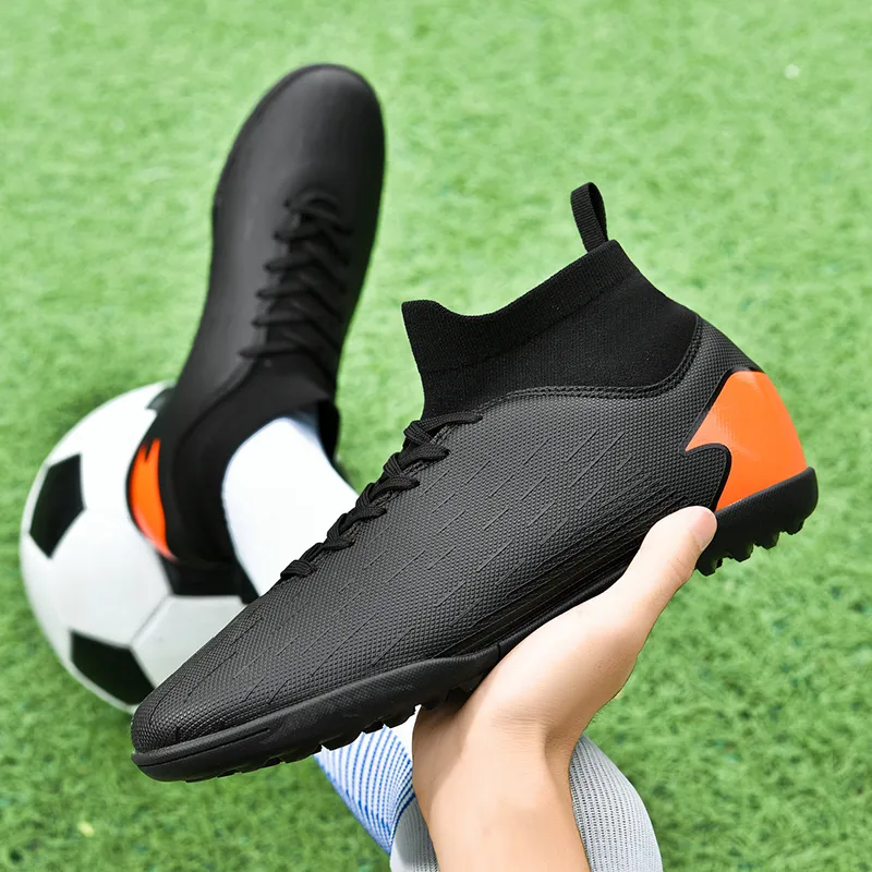 QIUTEXIONG FG Rubber Long Studs TF Rubber Broken Studs Soft Ground Firm Ground Non slip Lightweight Soccer Shoes Unisex-3