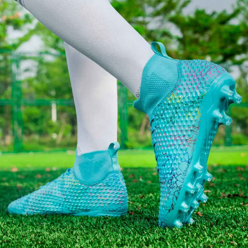 QIUTEXIONG FG Firm Ground Firm Ground, Indoor Slip Resistant Coverage Soccer Shoes Unisex-12