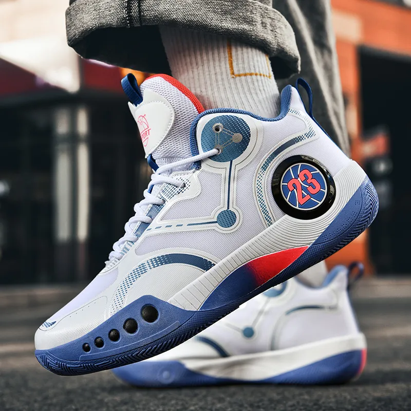 QIUTEXIONG Shock Absorbers With Slip Resistant And Abrasion Resistant Properties Low Top Basketball Shoes Unisex-7