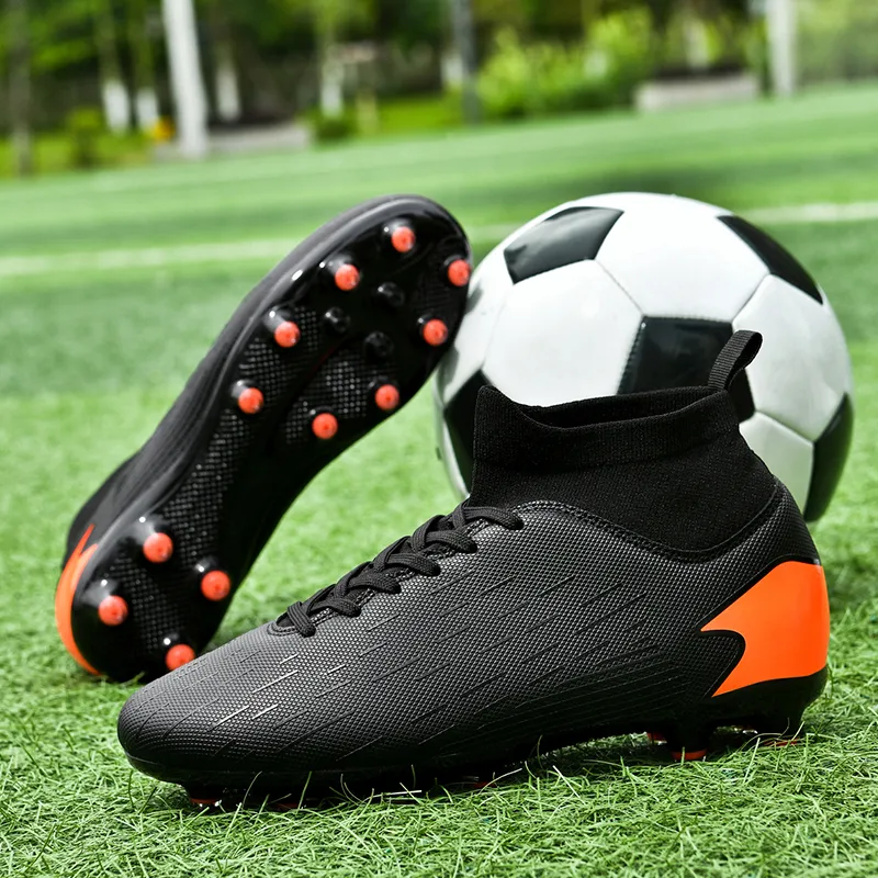 QIUTEXIONG FG Rubber Long Studs TF Rubber Broken Studs Soft Ground Firm Ground Non slip Lightweight Soccer Shoes Unisex-16