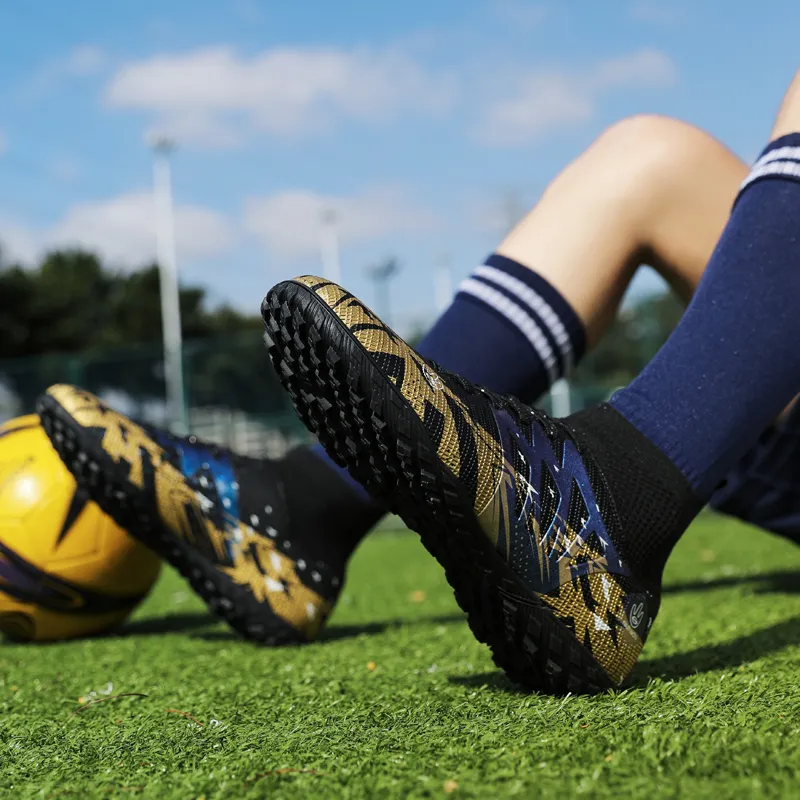 QIUTEXIONG MG Multi Ground Soft Ground, Firm Ground, Artificial Ground Slip Resistant Coverage Soccer Shoes Unisex-11