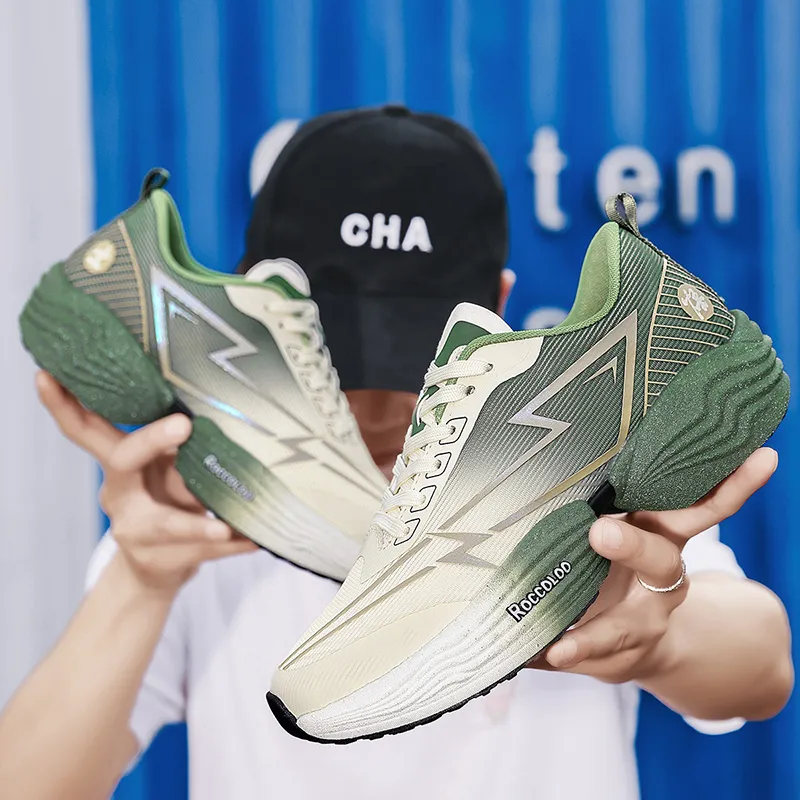 QIUTEXIONG Cushioning Quick Dry Low Top Casual Marathon Training Running Shoes Unisex-9