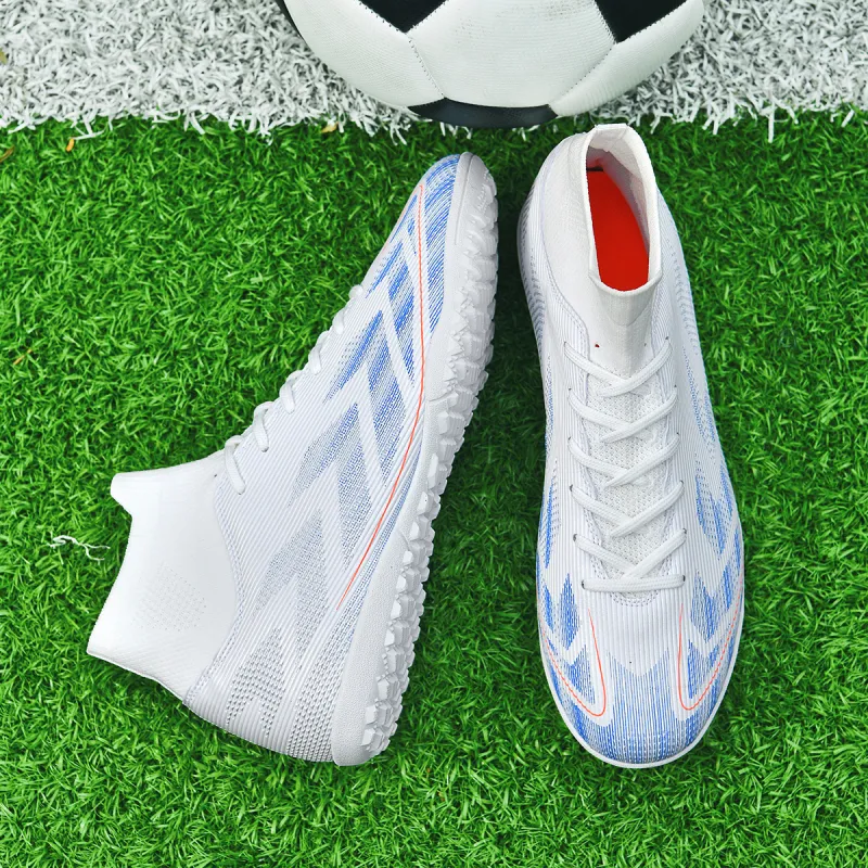 QIUTEXIONG FG Rubber Long Studs TF Rubber Broken Studs Cushioning Support Impact Resistant Soccer Shoes Unisex-8