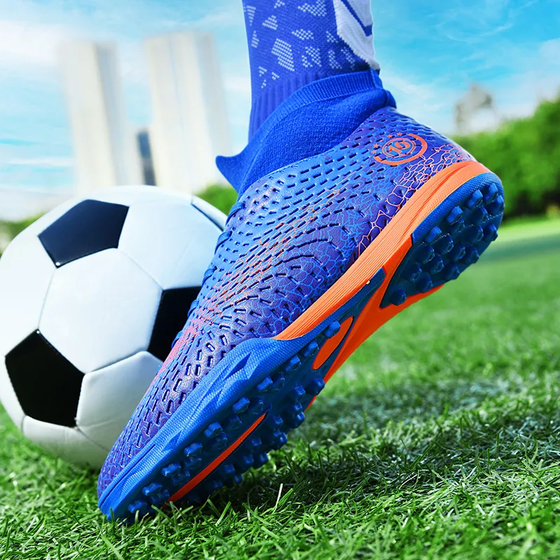 QIUTEXIONG FG Rubber Long Studs TT Rubber Broken Studs Artificial Ground Cushioning Breathable Soccer Shoes Unisex-33