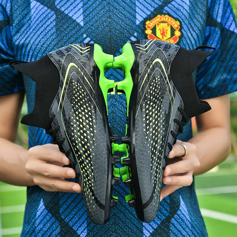 QIUTEXIONG FG Rubber Long Studs TF Rubber Broken Studs Cushioning Impact Resistant Soccer Shoes Unisex-27