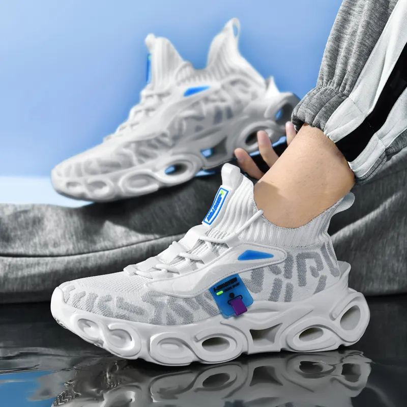 QIUTEXIONG Cushioning And Breathable Mid Top Marathon Training Physical Fitness Test Physical Exam Running Shoes Men's-16