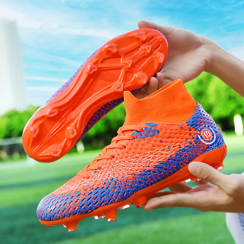 QIUTEXIONG FG Rubber Long Studs TT Rubber Broken Studs Artificial Ground Cushioning Breathable Soccer Shoes Unisex-18