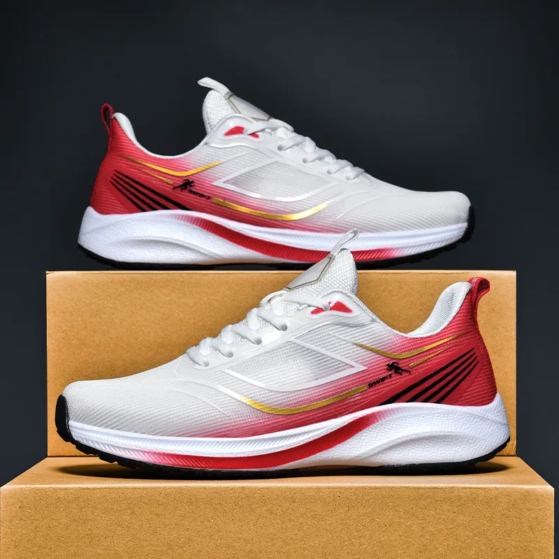 QIUTEXIONG Slip Resistant And Breathable Low Top Casual Training Running Shoes Men's-6