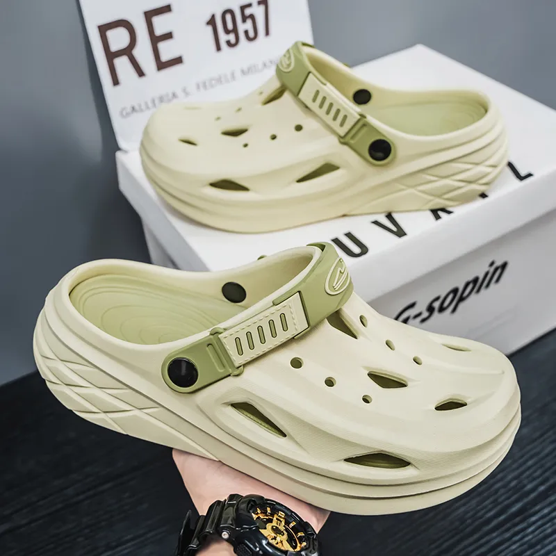 QIUTEXIONG EVA Cuffed Odor Resistant Abrasion Resistant Slip Resistant Closed Toe Slippers Unisex-16