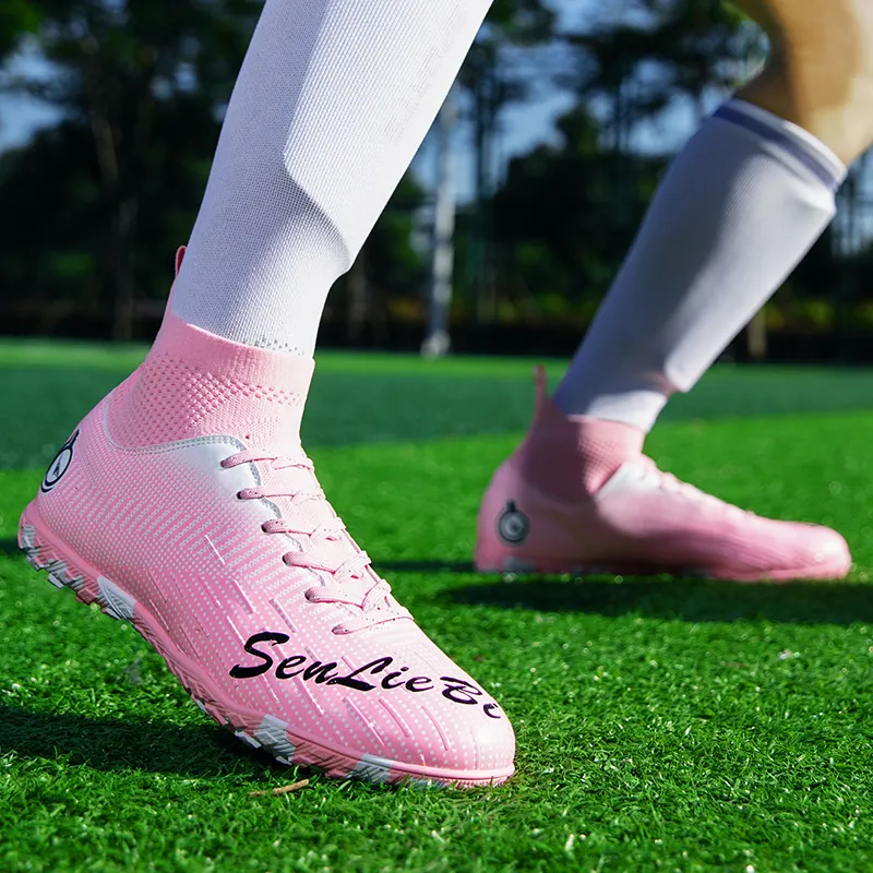 QIUTEXIONG FG Rubber Long Studs TF Rubber Broken Studs Soft Ground Firm Ground Slip Resistant Soccer Shoes Unisex-10