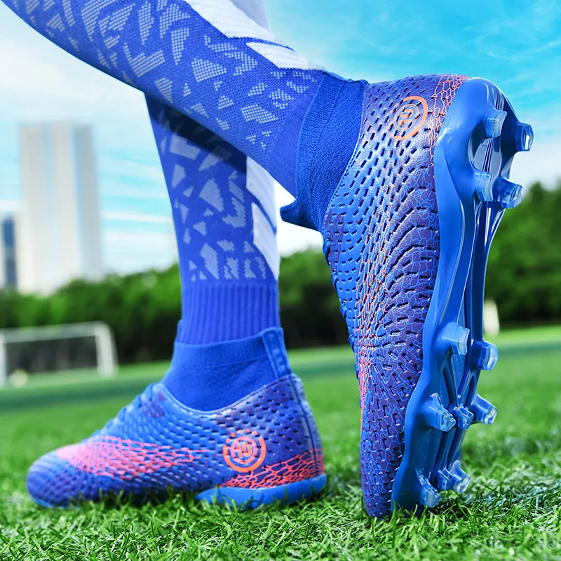 QIUTEXIONG FG Rubber Long Studs TT Rubber Broken Studs Artificial Ground Cushioning Breathable Soccer Shoes Unisex-12
