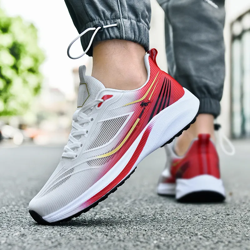 QIUTEXIONG Slip Resistant And Breathable Low Top Casual Training Running Shoes Men's-8