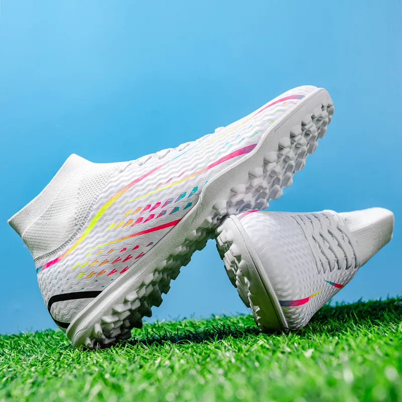 QIUTEXIONG TF Turf Artificial Ground, Indoor Slip Resistant Soccer Shoes Unisex-3