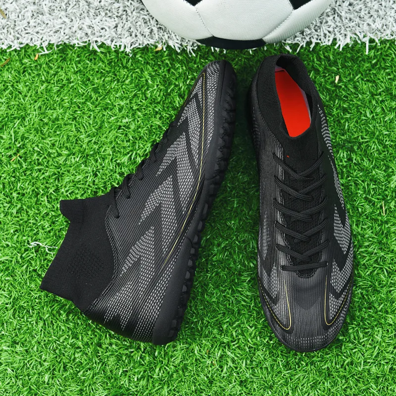 QIUTEXIONG FG Rubber Long Studs TF Rubber Broken Studs Cushioning Support Impact Resistant Soccer Shoes Unisex-2