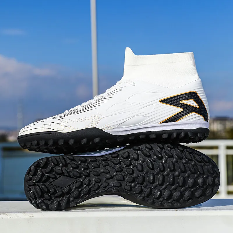 QIUTEXIONG FG Rubber Long Studs TF Rubber Broken Studs Soft Ground Firm Ground Slip Resistant Soccer Shoes Unisex-12