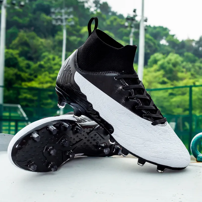 QIUTEXIONG FG Firm Ground Soft Ground Firm Ground Slip Resistant Soccer Shoes Unisex-16