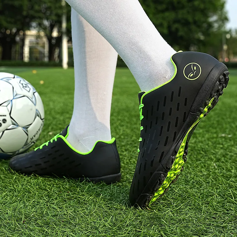 QIUTEXIONG TF Turf Firm Ground, Indoor Cushioning Support Soccer Shoes Unisex-3