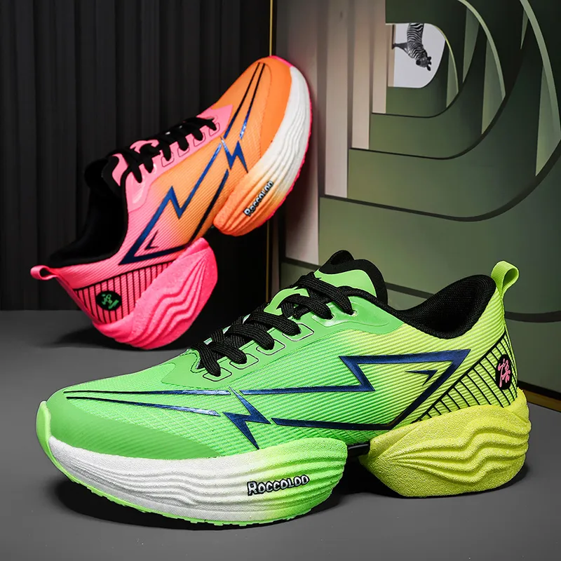 QIUTEXIONG Cushioning Quick Dry Low Top Casual Marathon Training Running Shoes Unisex-23