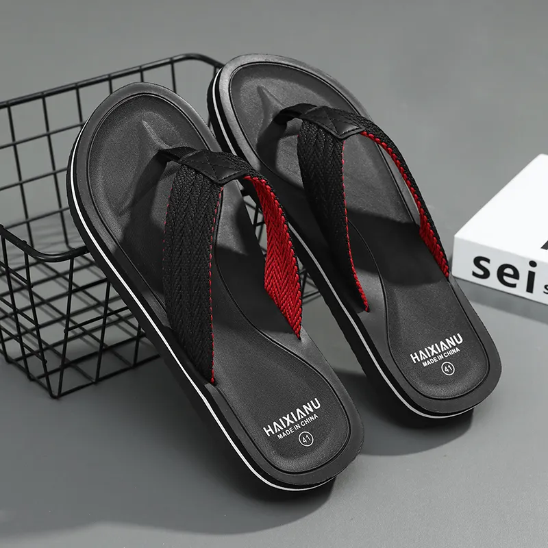 QIUTEXIONG Rubber Sole EVA Abrasion Resistant Slip Resistant Flip Flops Men's-9