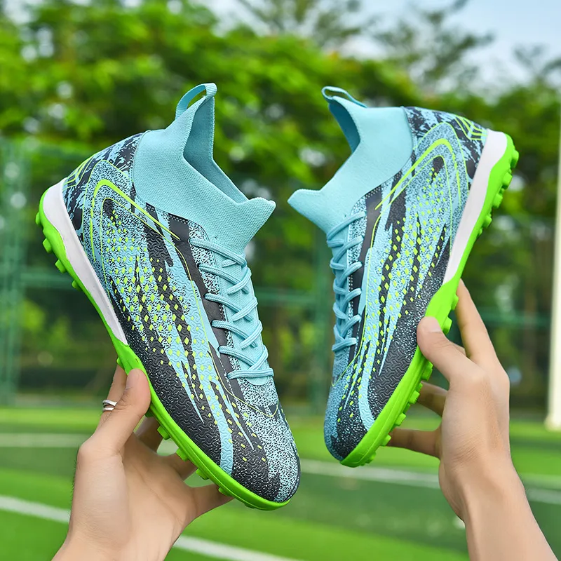 QIUTEXIONG FG Rubber Long Studs TF Rubber Broken Studs Cushioning Impact Resistant Soccer Shoes Unisex-14
