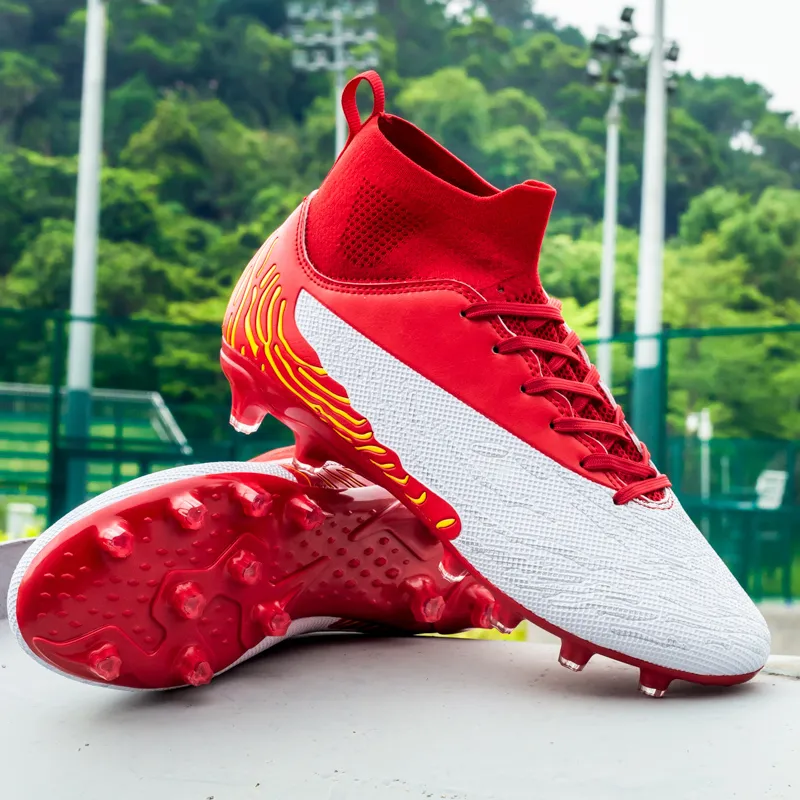 QIUTEXIONG FG Firm Ground Soft Ground Firm Ground Slip Resistant Soccer Shoes Unisex-9