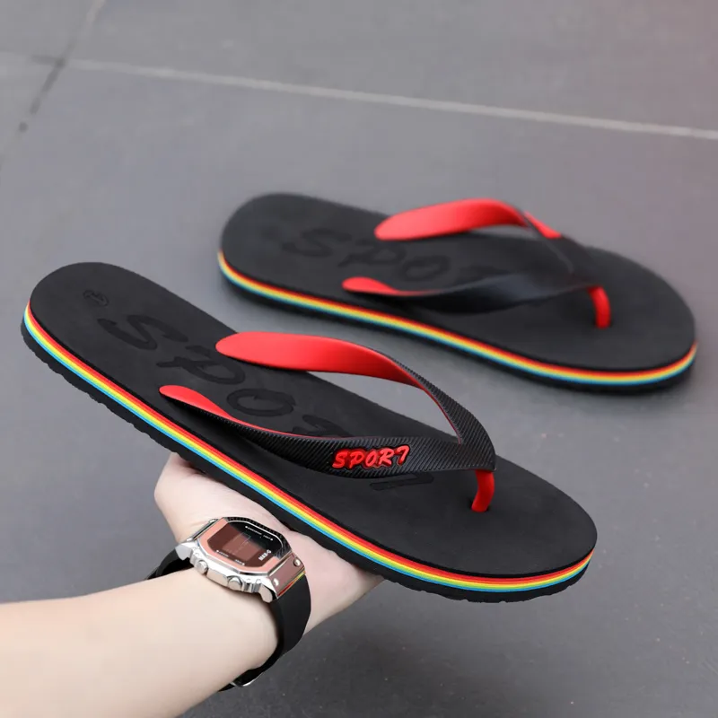 QIUTEXIONG EVA Abrasion Resistant Slip Resistant Quick Drying Flip Flops Men's-19